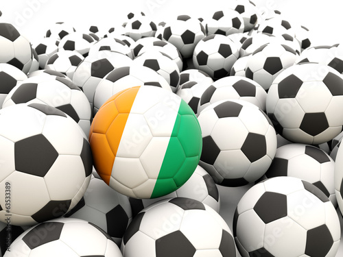 Football with flag of cote d Ivoire