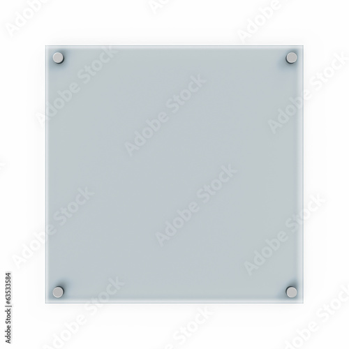 Glass Plate isolated on white background