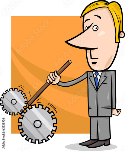 saboteur businessman cartoon illustration