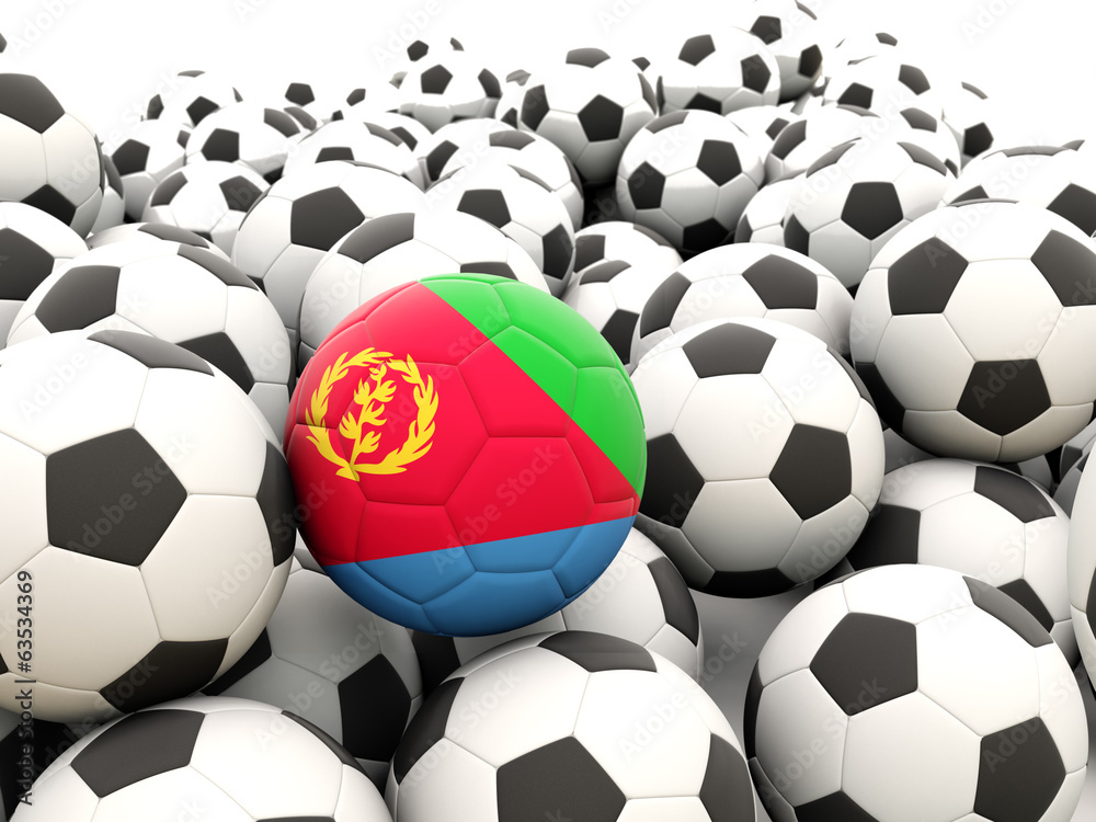 Football with flag of eritrea Football with flag of eritrea