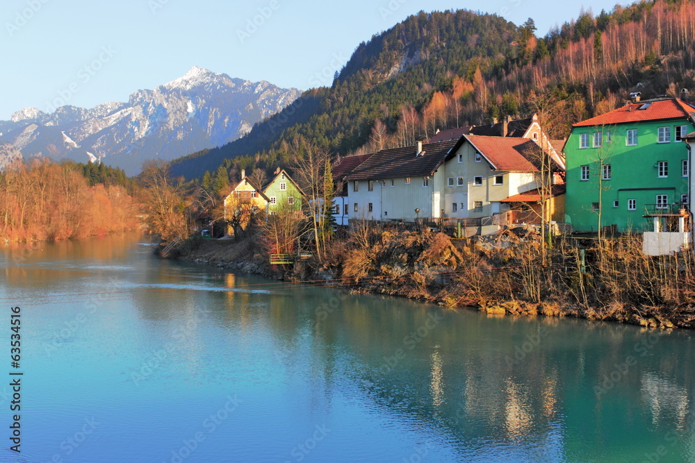 Naklejka premium Füssen, Alpenpanorama