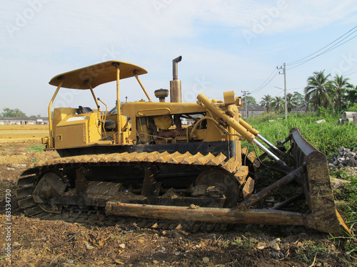 Machine on Land for Building Business construction Site © tuayai