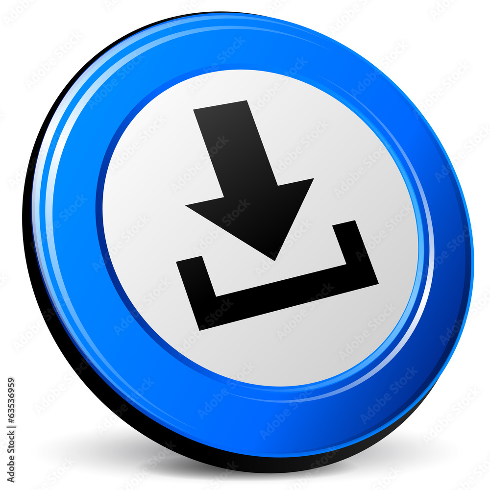 Vector 3d download icon