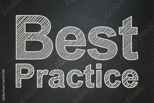 Education concept: Best Practice on chalkboard background