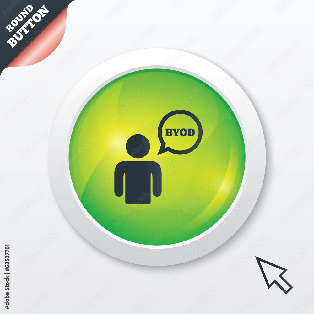 BYOD sign icon. Bring your own device symbol. BYOD sign icon. Bring your own device symbol.