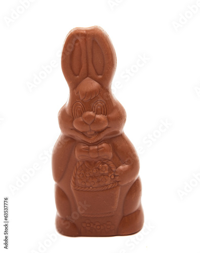 Easter chocolate bunny isolated