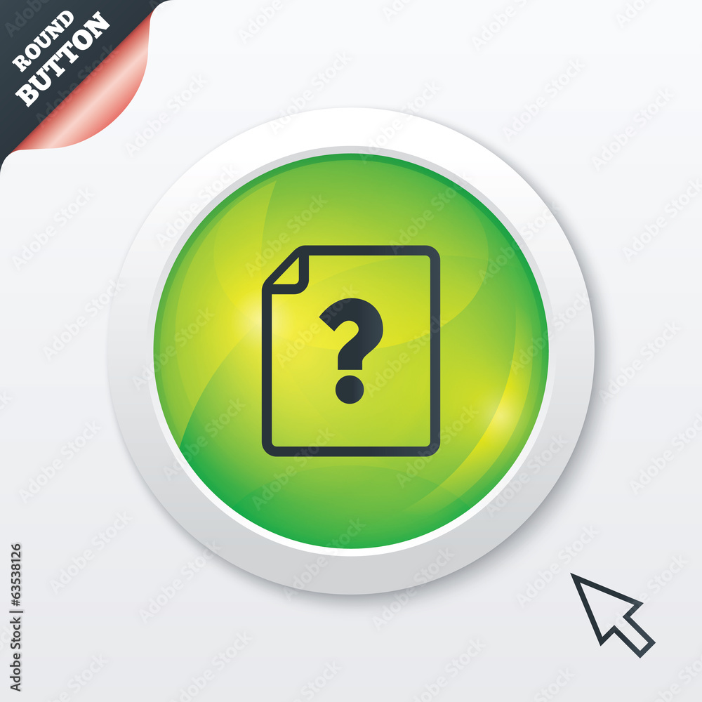 File document help icon. Question mark symbol. File document help icon. Question mark symbol.