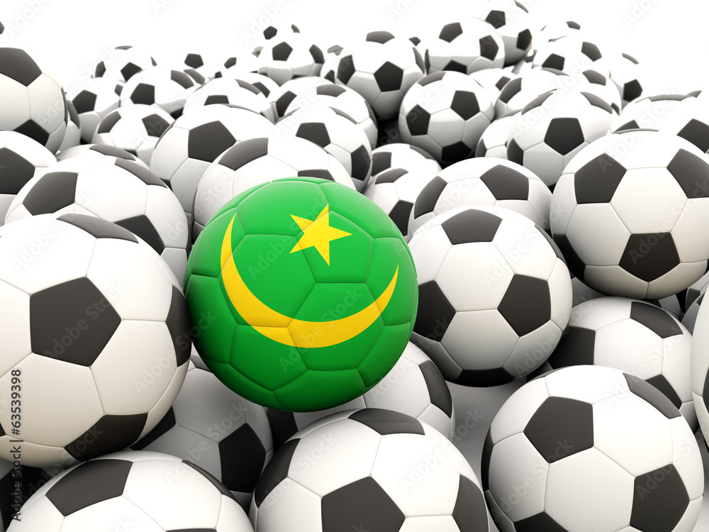 Football with flag of mauritania Football with flag of mauritania
