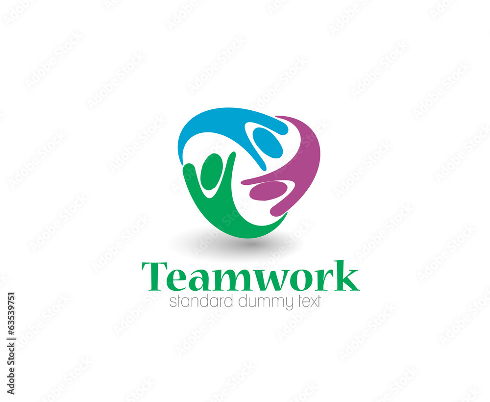 Symbol of Teamwork, isolated vector design