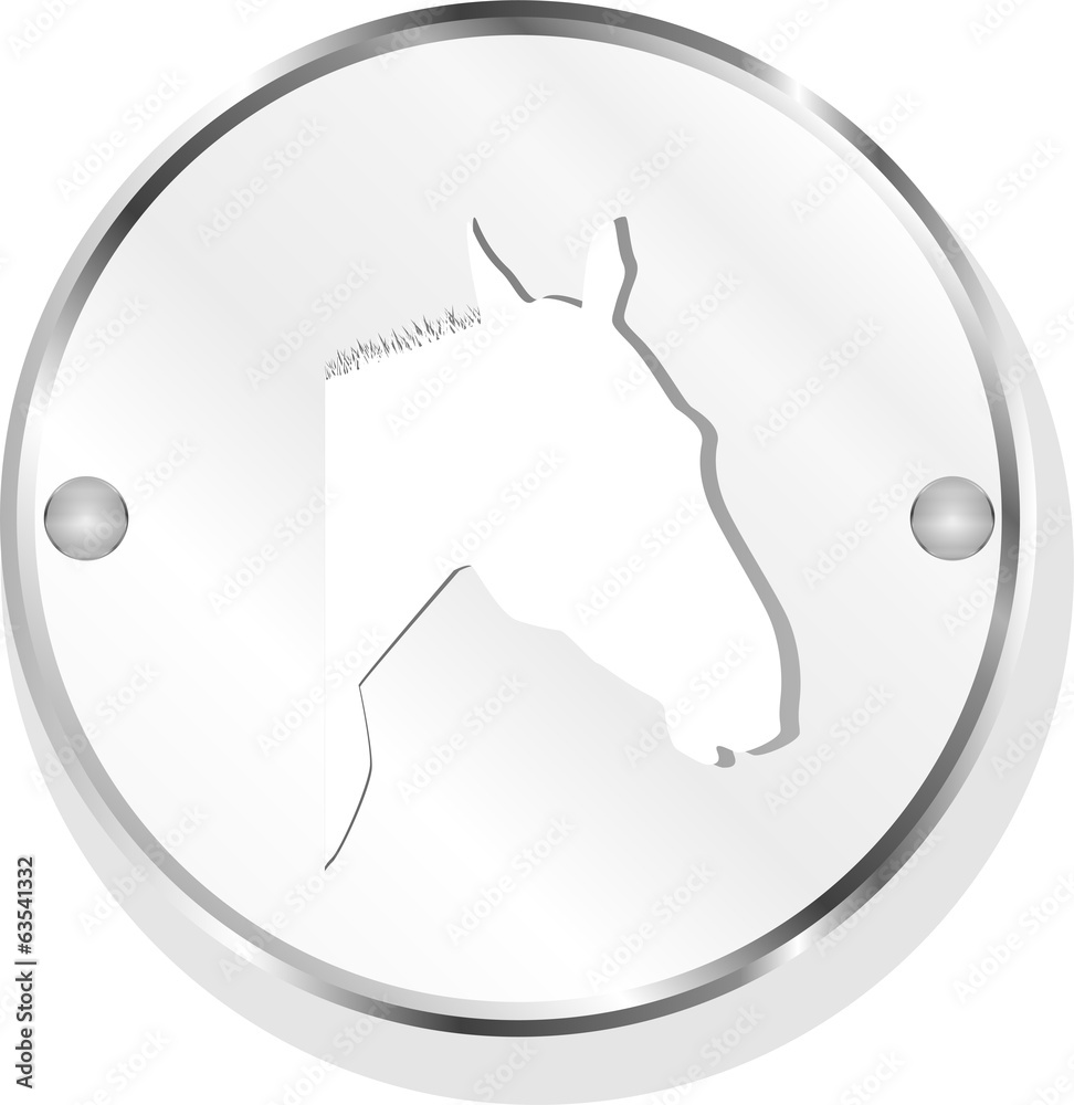 horse sign button, web icon isolated on white horse sign button, web icon isolated on white