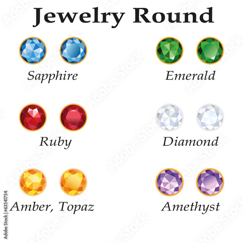 Jewelry Round. Isolated Objects