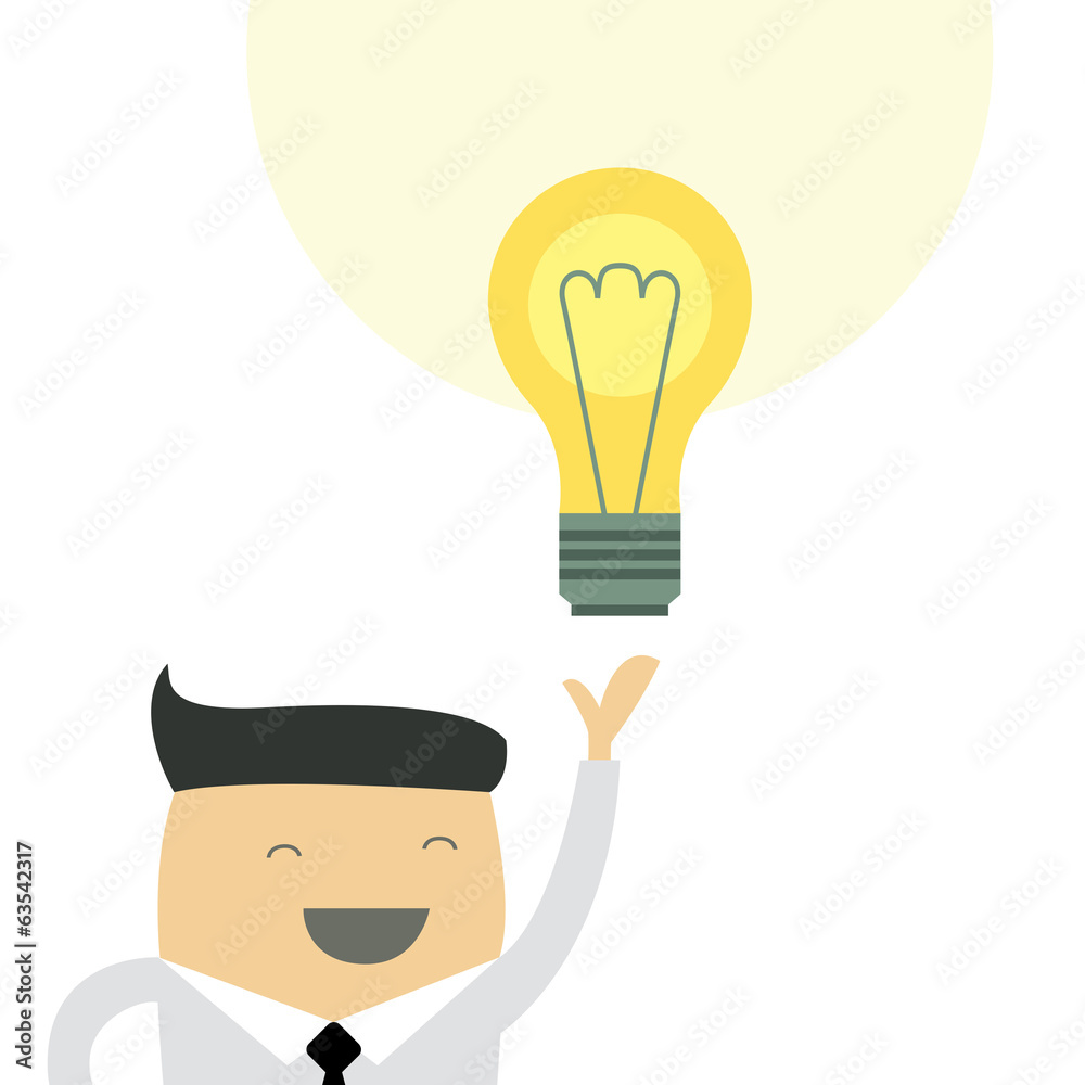 Businessman with ideas. Vector illustration Businessman with ideas. Vector illustration