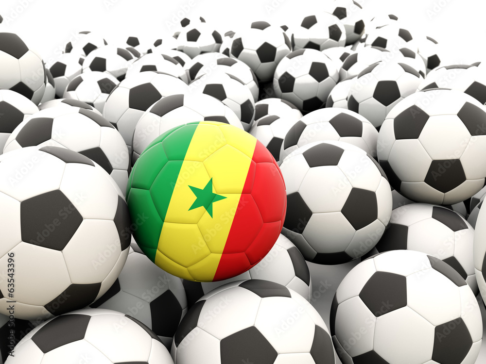 Football with flag of senegal Football with flag of senegal