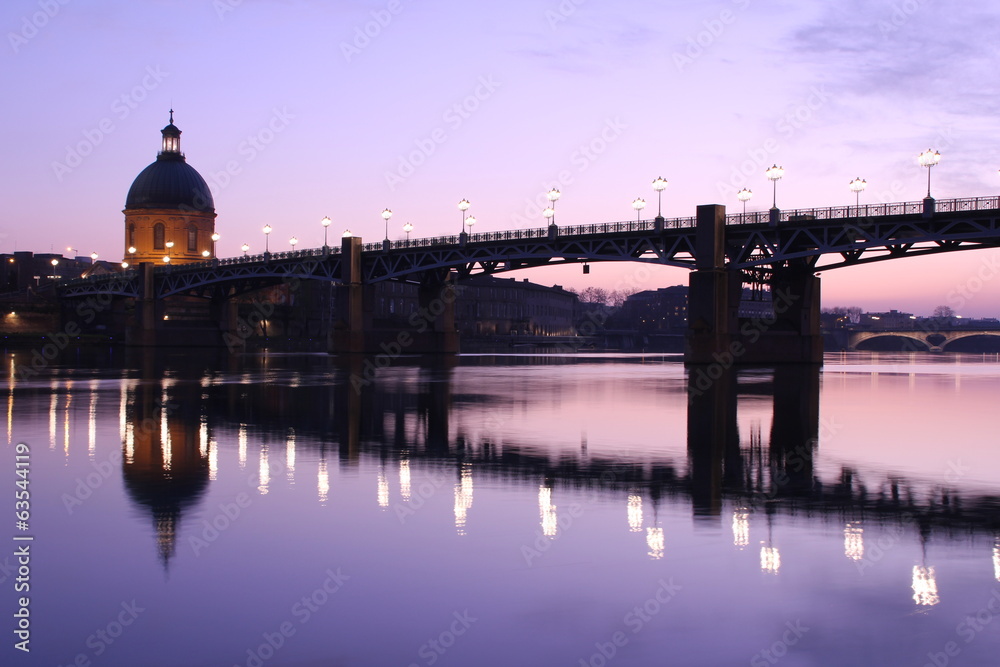 La Grave et le pont Saint Pierre, Toulouse