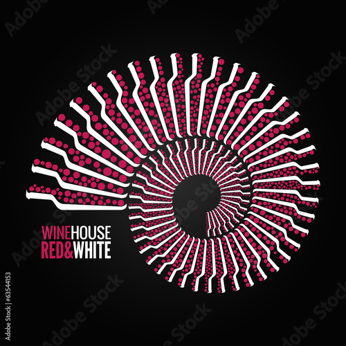 wine bottle concept design backgraund