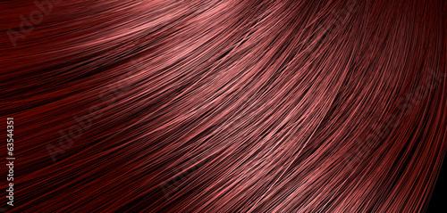 Fototapeta Red Hair Blowing Closeup