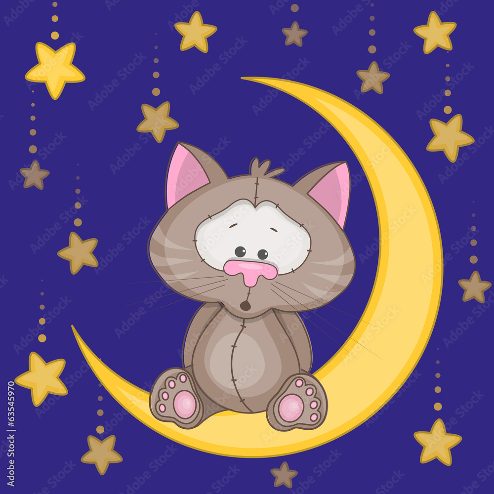 Obraz Kot na Księżycu