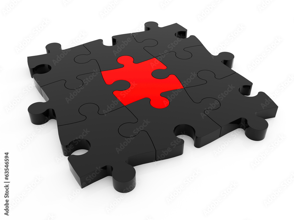 Puzzle solution concept. Puzzle solution concept.
