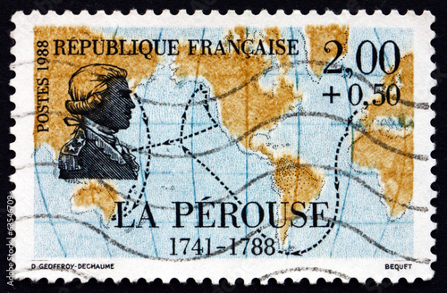 Postage stamp France 1988 Jean-Francois de La Perouse, Explorer photo