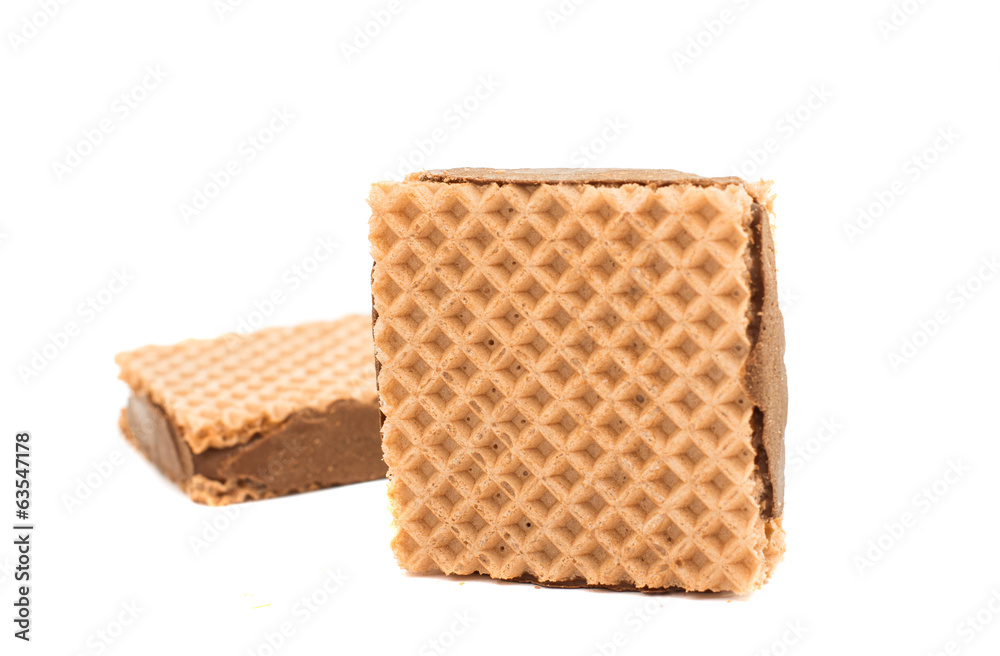 chocolate waffles isolated chocolate waffles isolated