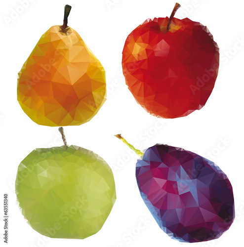 Stylized vector fruit