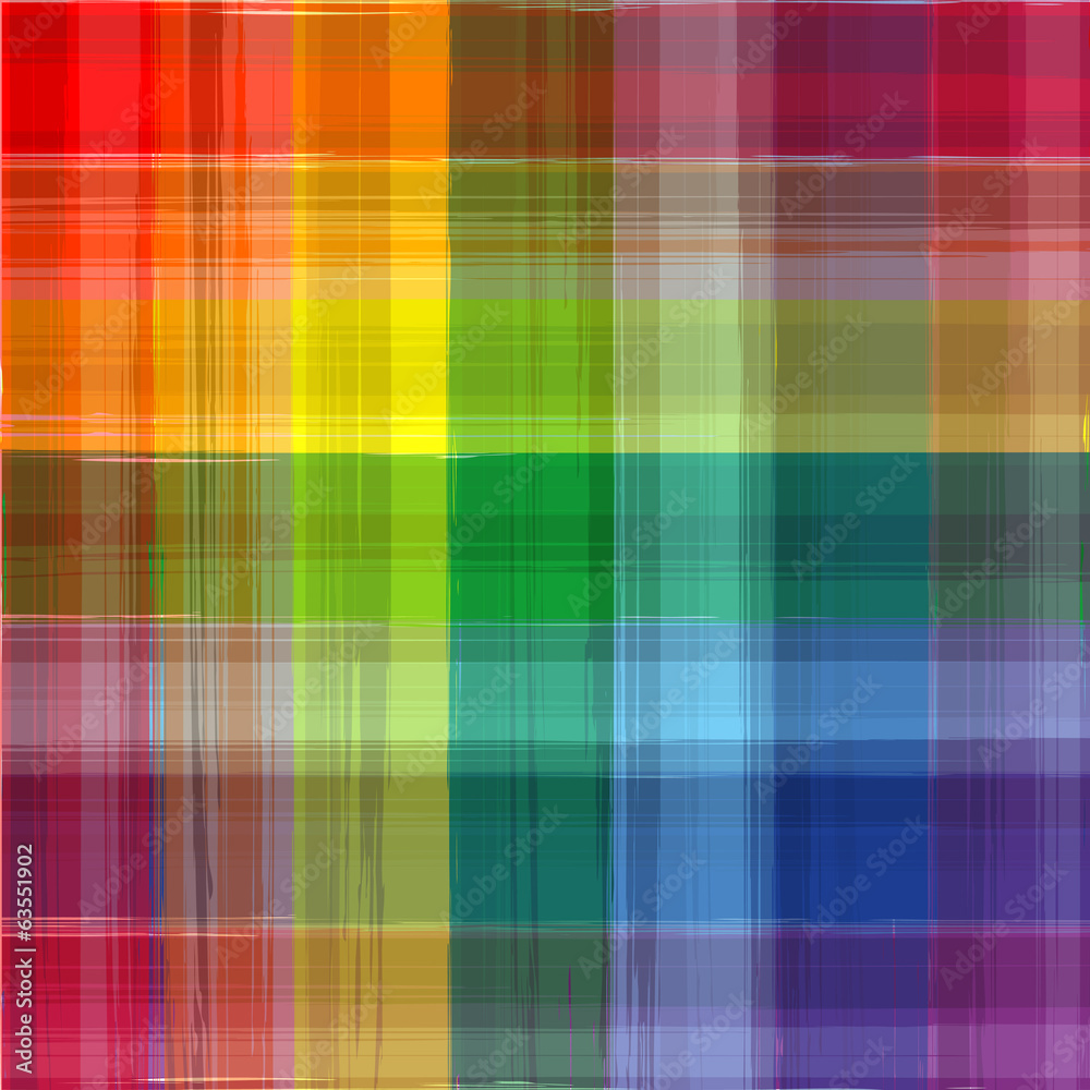 Abstract rainbow color drawing plaid background