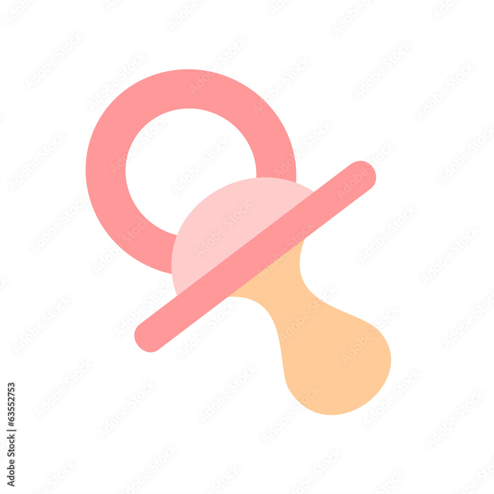 Chupete de bebé rosa. Ilustración vectorial Chupete de bebé rosa. Ilustración vectorial