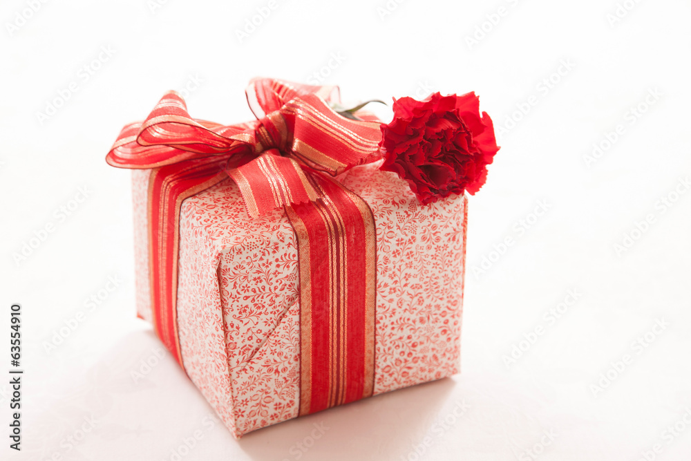 Obraz premium カーネーションとプレゼント