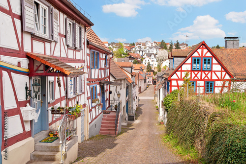 Mittelalterliche Fachwerkgasse in Idstein im Taunus