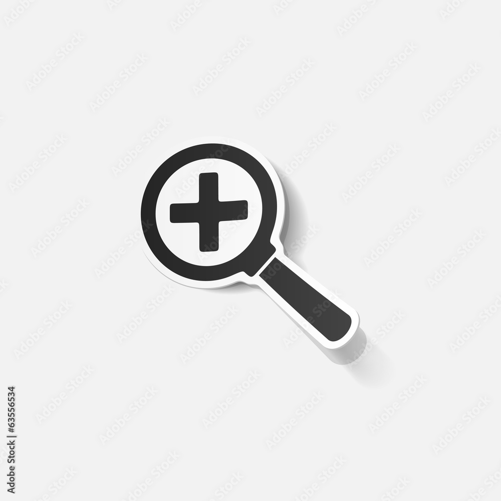 realistic design element: magnifier realistic design element: magnifier