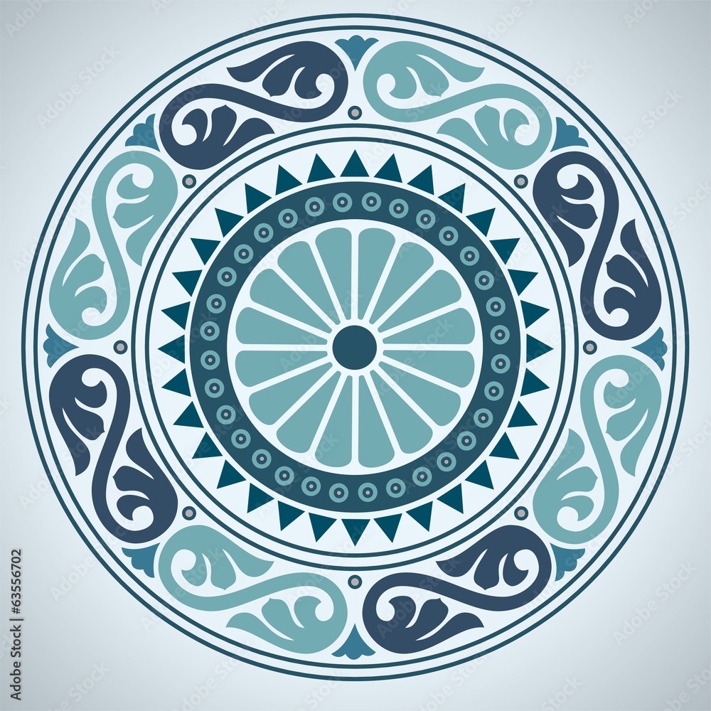 Round ornament Rosone Mosaik rundes Ornament