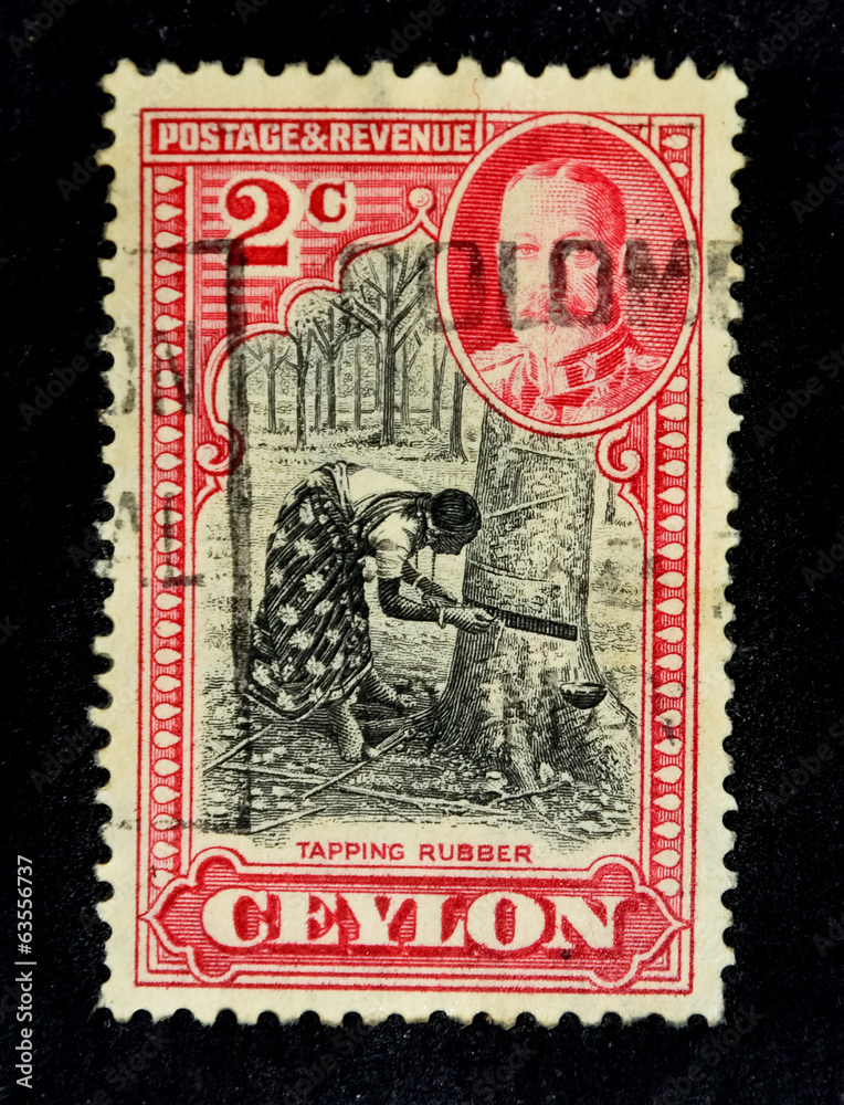 Old Sri Lanka Postal Stamp