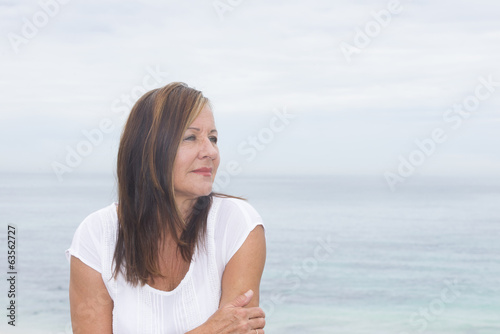 Lonely senior woman portrait outdoor © roboriginal