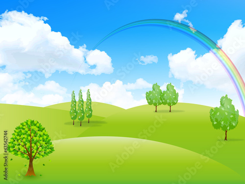 空　虹　風景