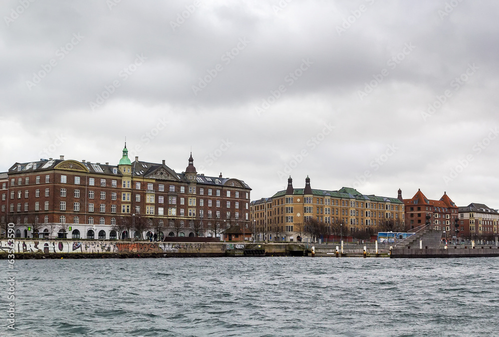 Waterfront of channel, Copenhagen