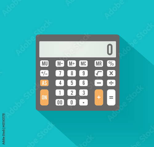 Calculator icon. Business concept with mathematics