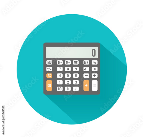 Calculator icon. Business concept with mathematics