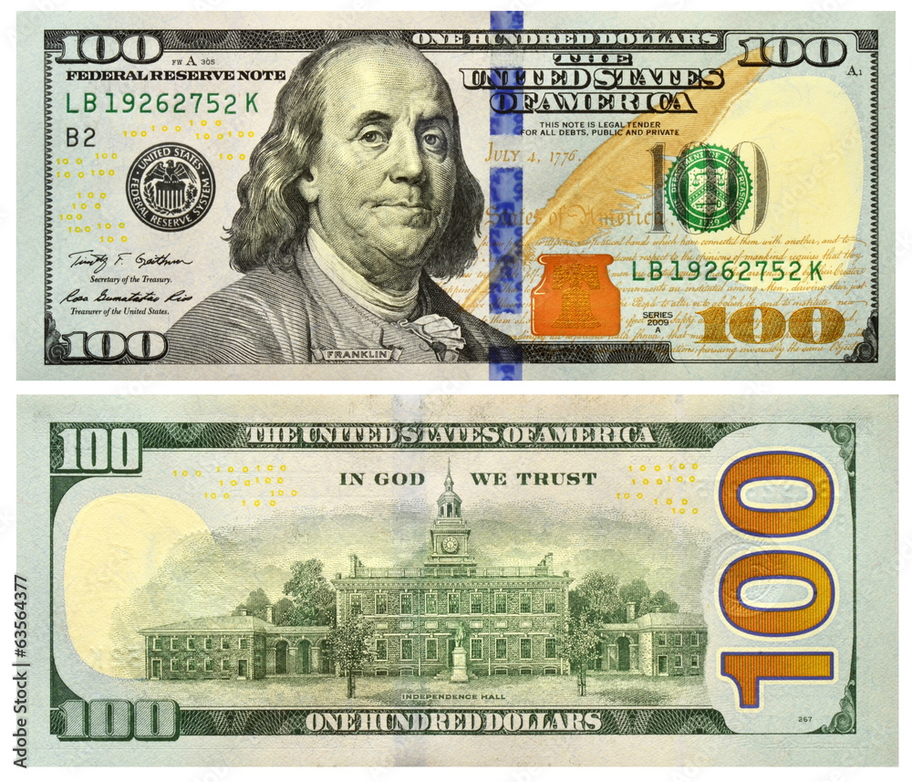 Hundred redesigned american dollars Stock Photo | Adobe Stock