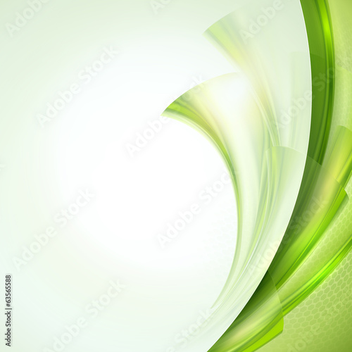 Abstract green waving background