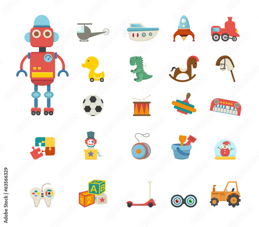 Fototapeta premium Toys icon vector