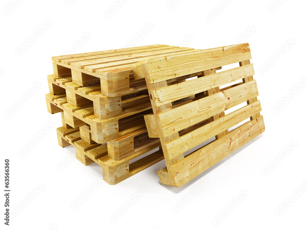 wooden pallets, isolated on white wooden pallets, isolated on white