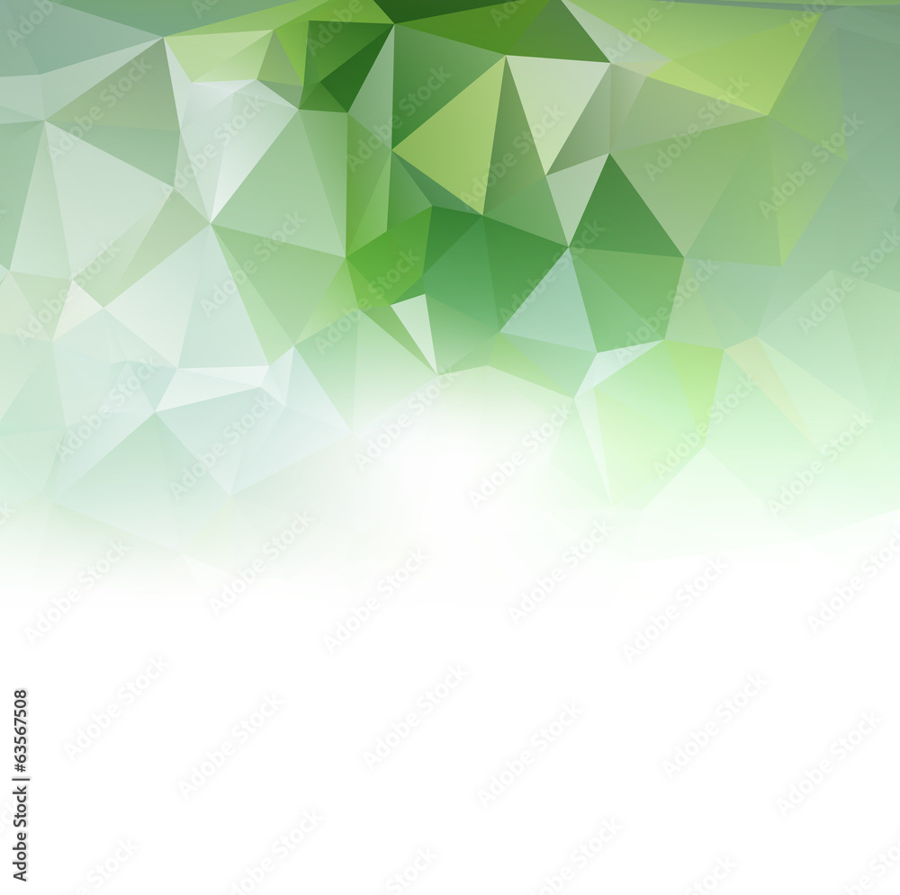 Obraz premium Green geometric background, vector illustration