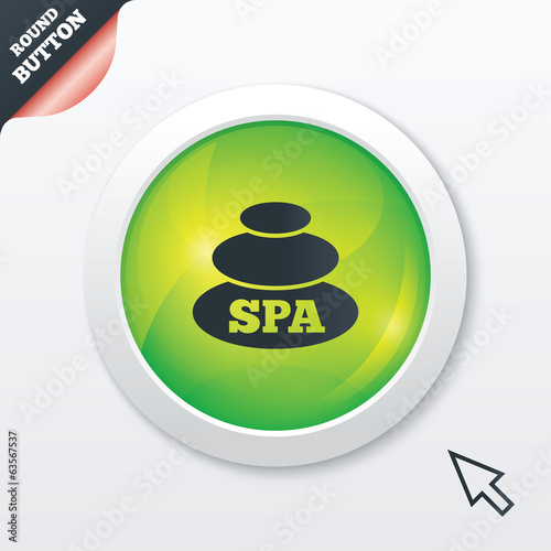 Spa sign icon. Spa stones symbol.