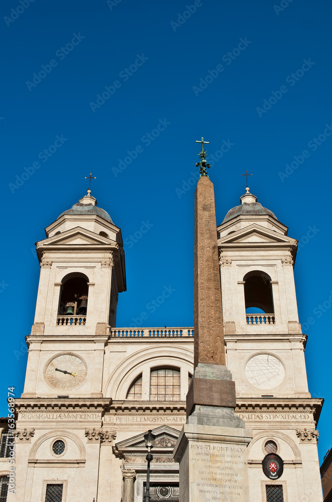 Santissima Trinita dei Monti Church and Obelisk