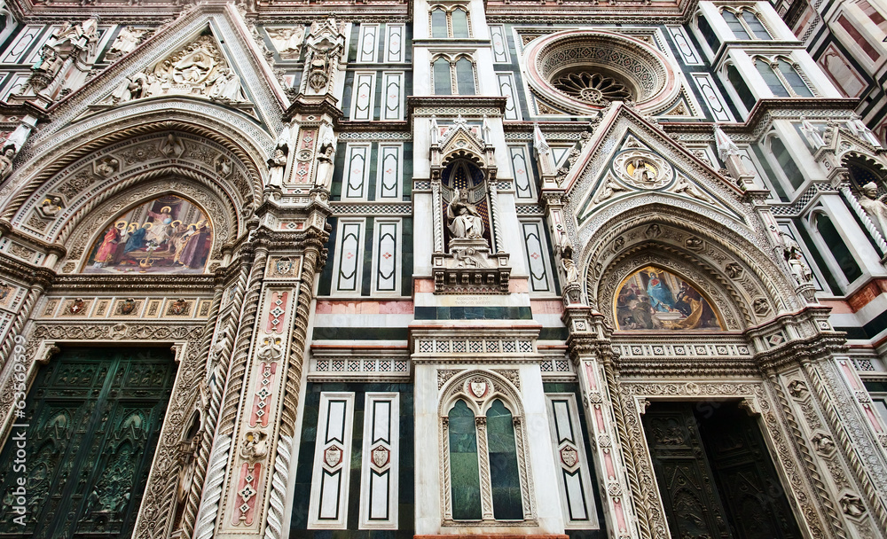 The famous cathedral in Florence, Italy.