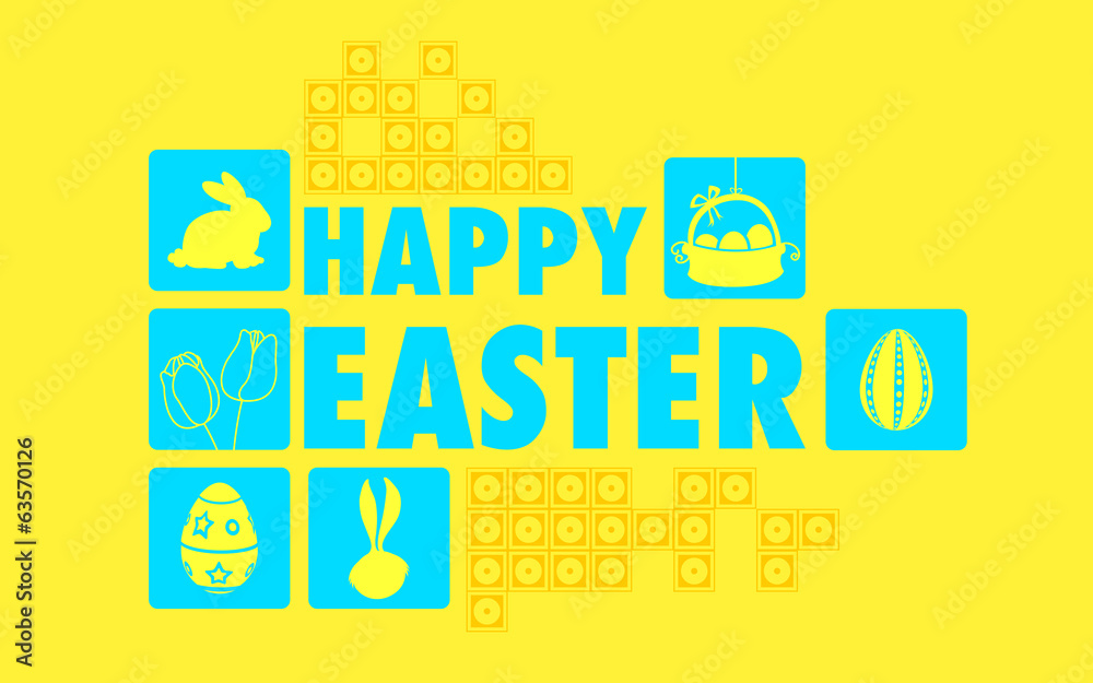 Happy Easter Collage Background