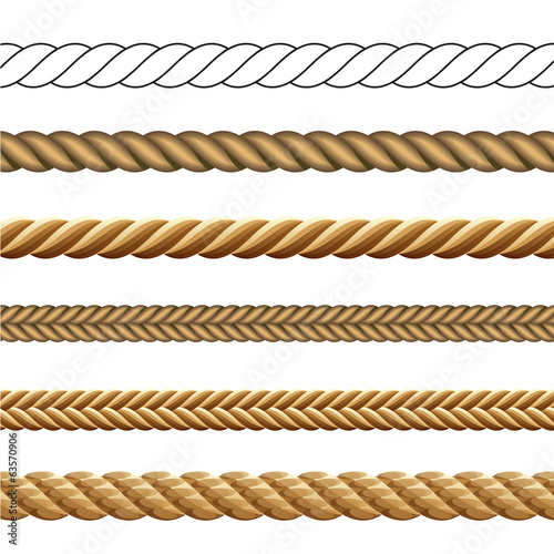 Set of Different Styles of Rope
