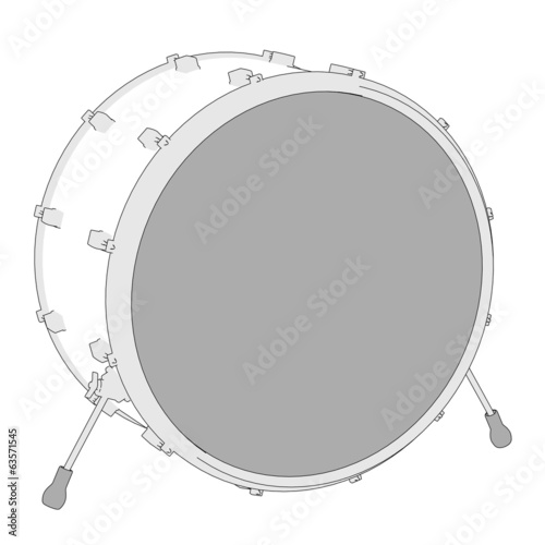 cartoon image of musical instrument - drum