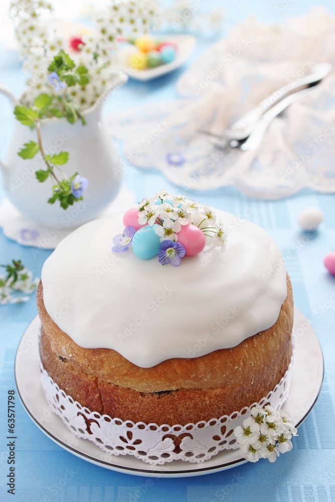 Traditional Easter cake. Selective focus. Traditional Easter cake. Selective focus.