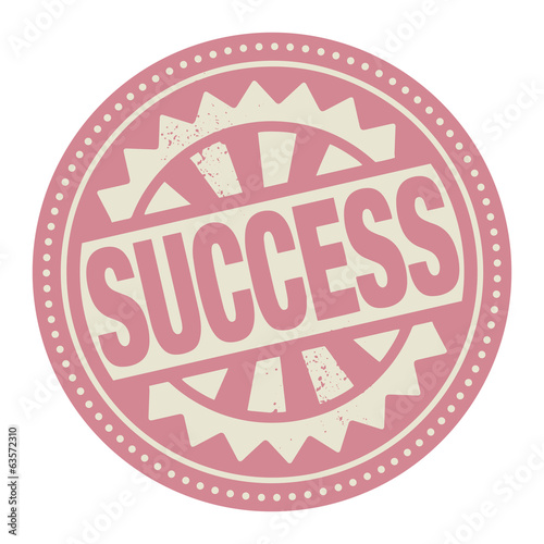 Abstract stamp or label with the text Success written inside